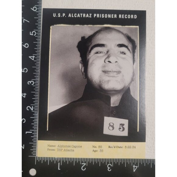 Alcatraz Prisoner Mugshots and Records - 45 Fact Filled Cards - Picture 10 of 10